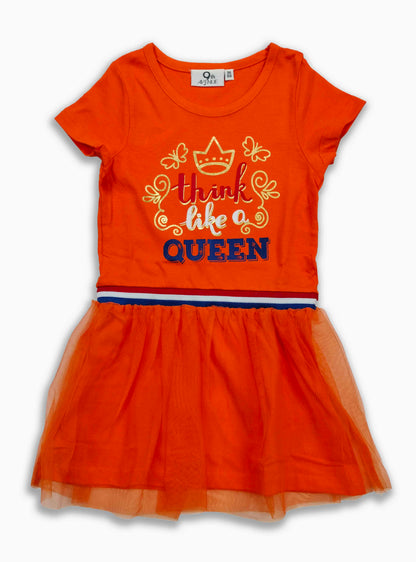 Girls Orange / Queen Dress