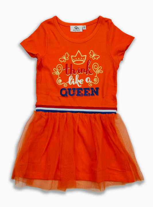 Girls Orange / Queen Dress