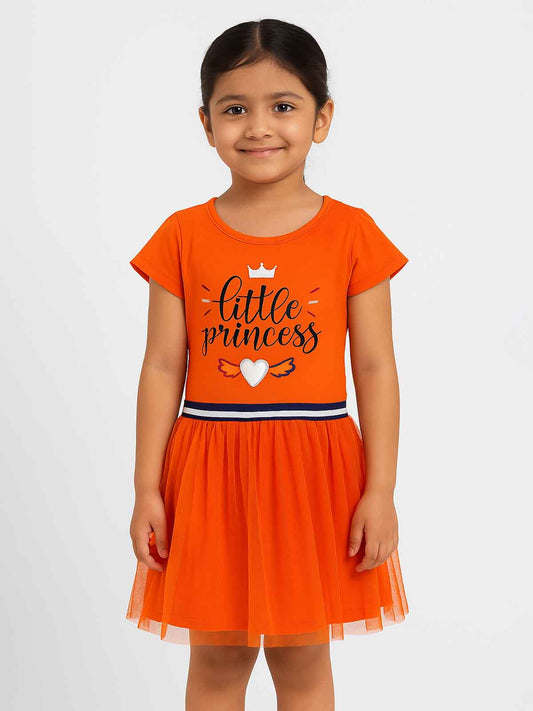 Girls Orange / Princess Dress