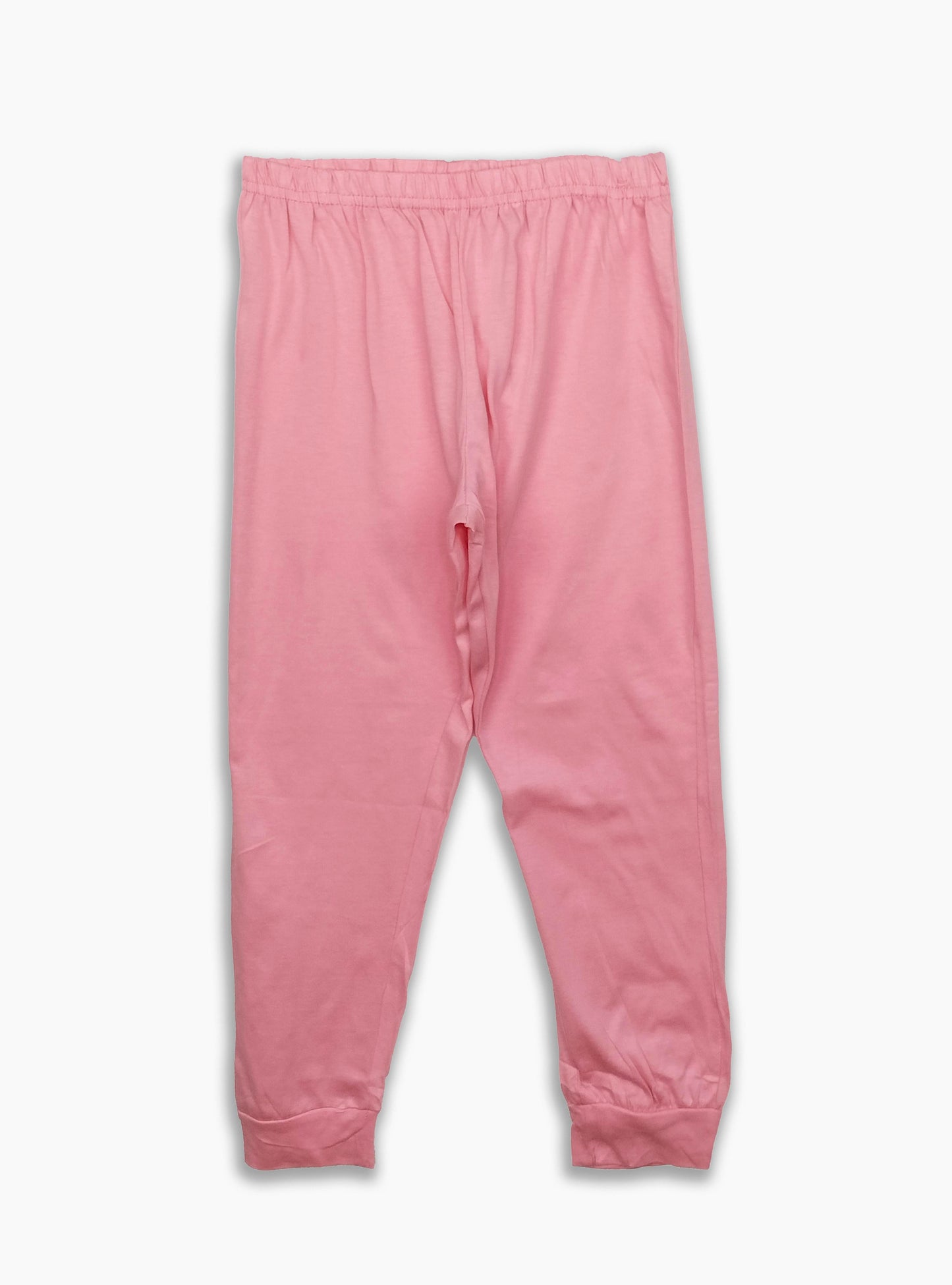 Girls Printed Pyjama Set White-Pink