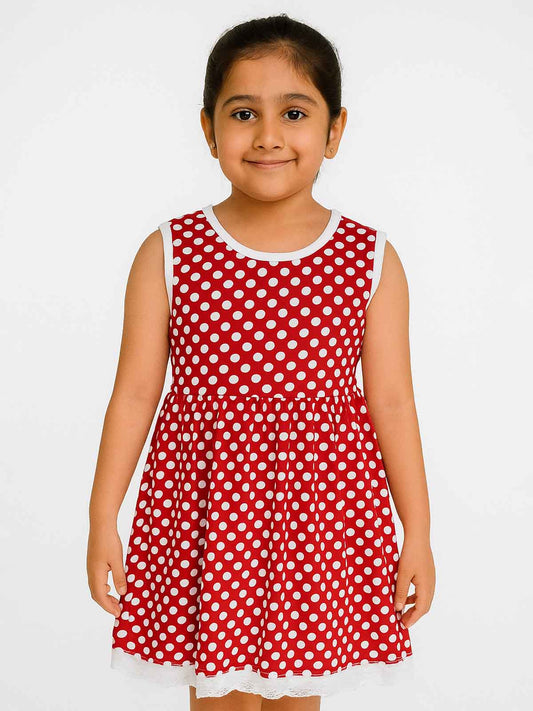 Girls Red Dot Dress