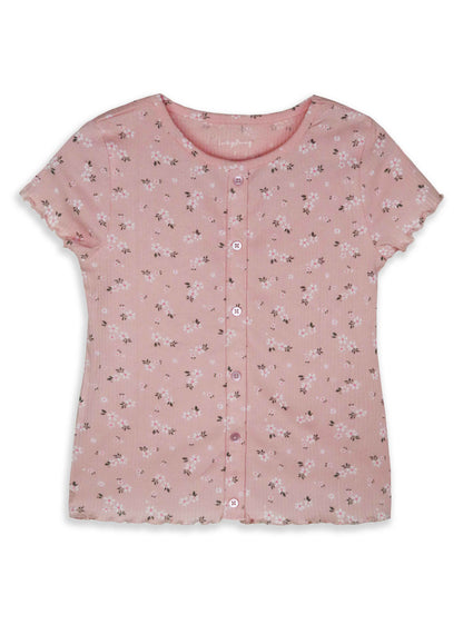 Girls Printed Drop Needle Top