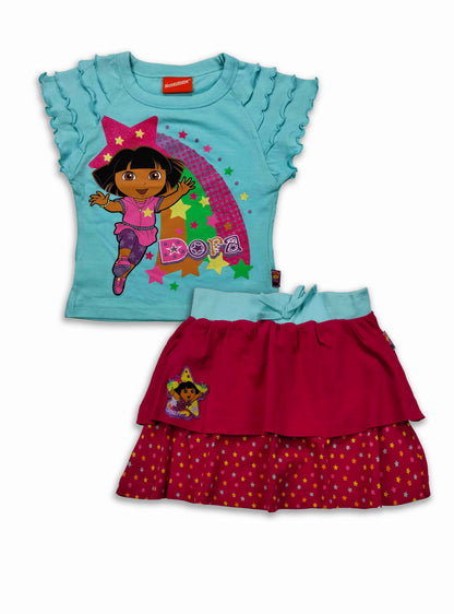 Girls Printed Skirt Set