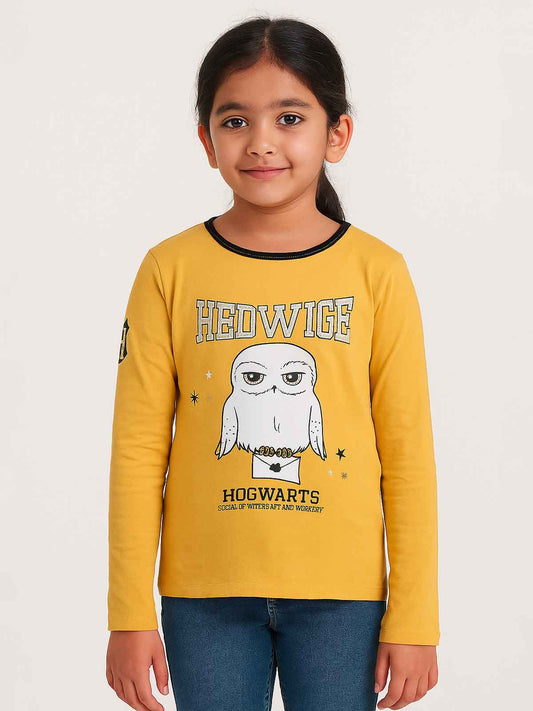 Girls Long Sleeve Printed Top