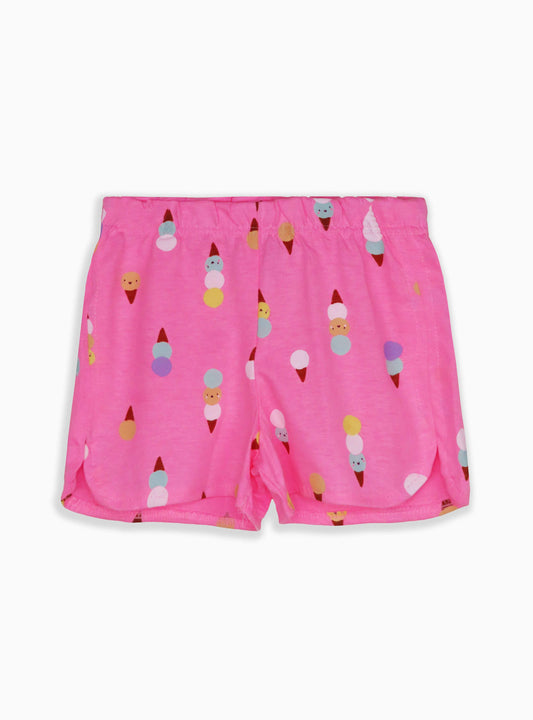 Girls Knit Pink Shorts