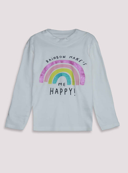 Girls Turtle Neck White Top