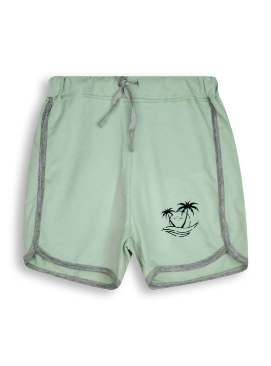 Girls French Terry Knit Mint Shorts