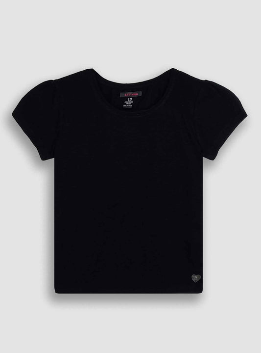 Girls Short Sleeve Black T-Shirt