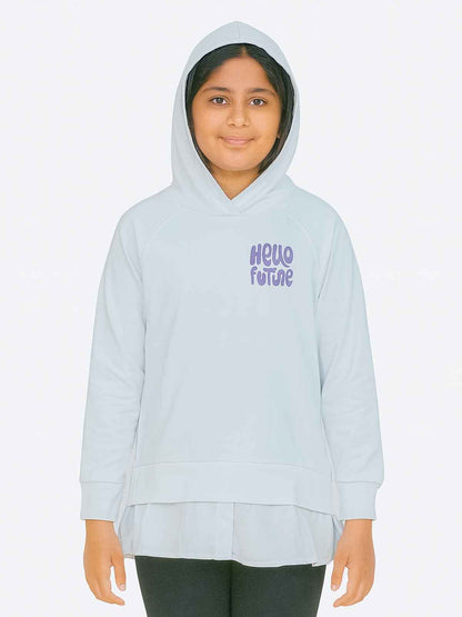 Girls Hooded Pullover Sweatshirt