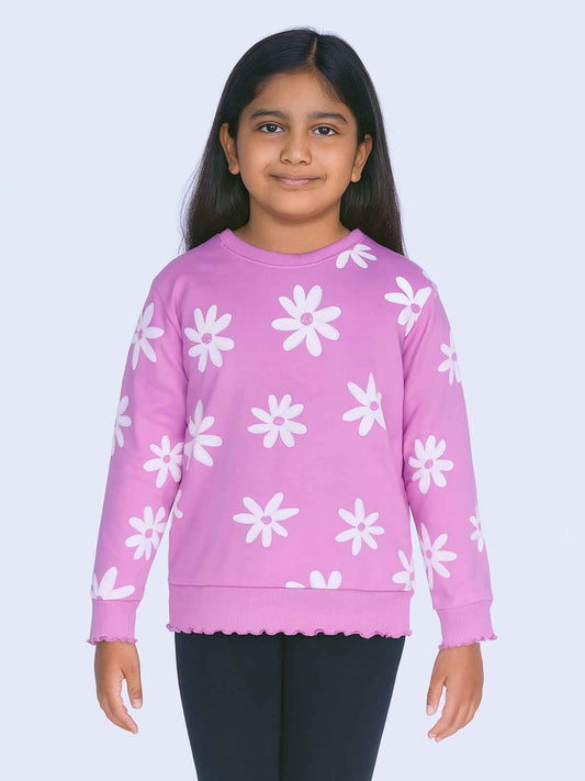 Girls Printed pullover Sweatshirt