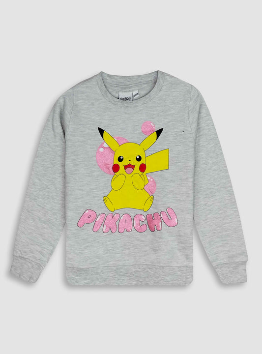 Girls Printed Pullover Sweatshirt