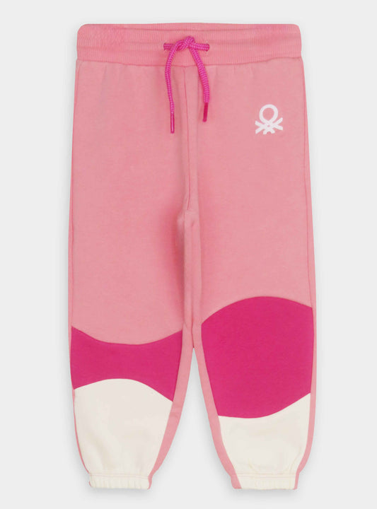 Girls Cut n Sew Fleece Pink Joggers