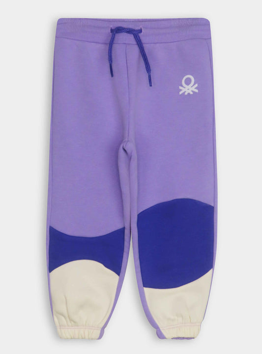 Girls Cut n Sew Fleece Lilac Joggers