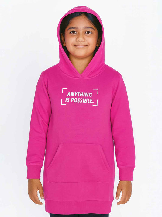 Girls Hooded Fleece Tunic Dress