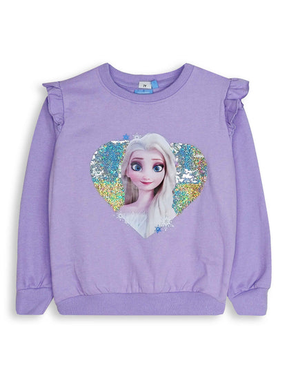 Girls Brushed Pullover Sweatshirt  Lilac