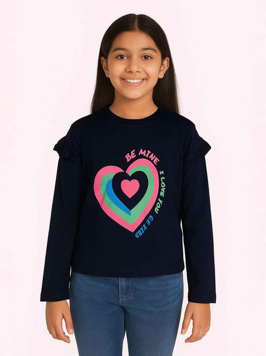 Girls Ruffle Long Sleeve Top