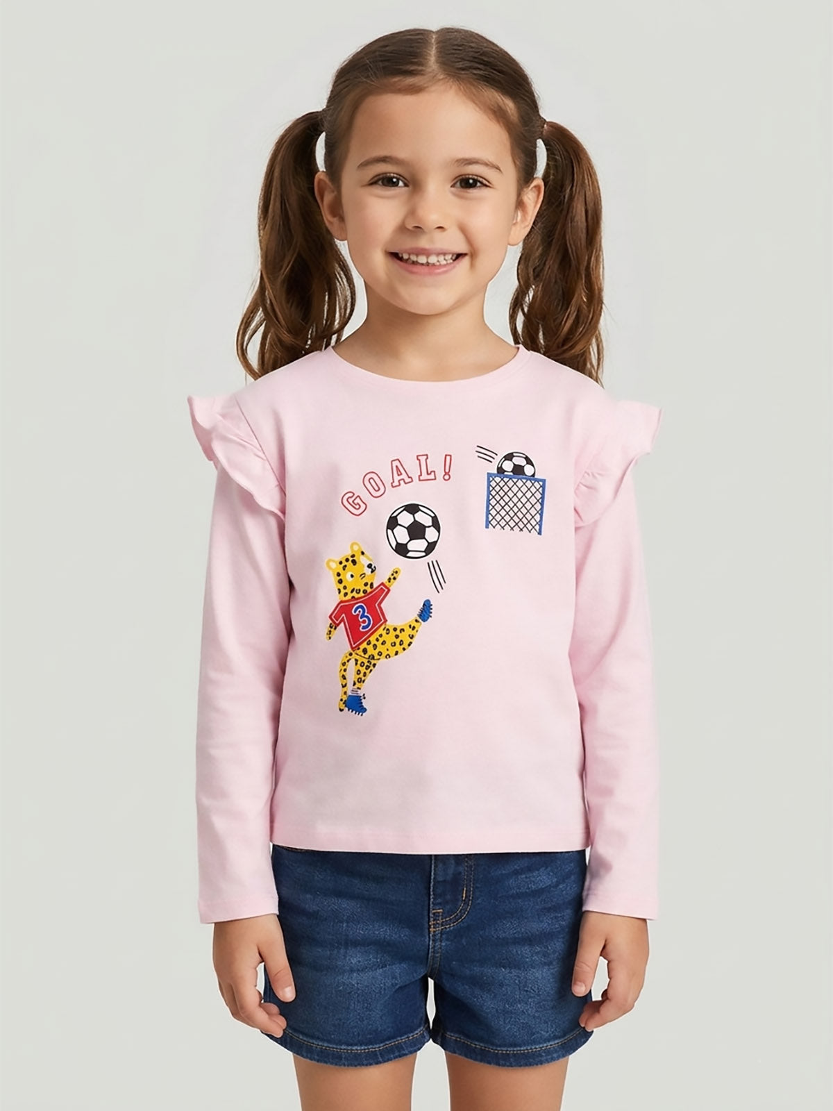 Girls Ruffle Long Sleeve Top
