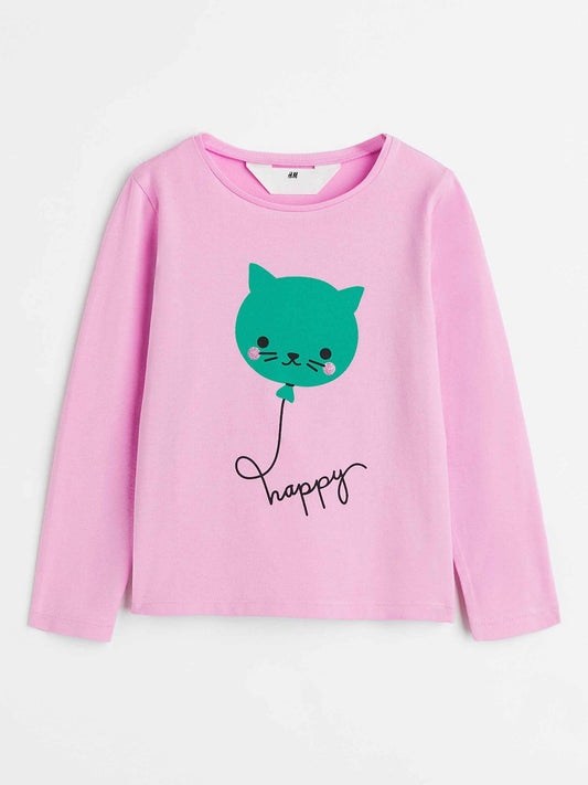 Girls Long Sleeve Printed T-Shirts