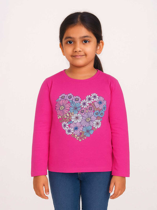 Girls Long Sleeve Printed T-Shirts
