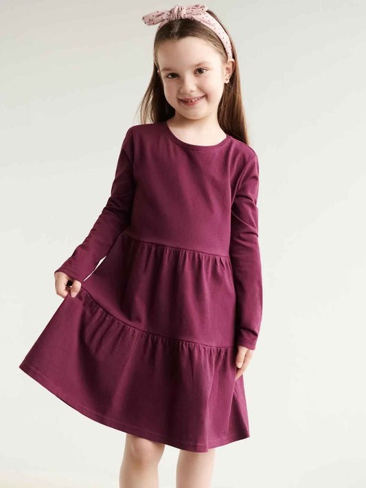 Girls Cut n Sew Long Sleeve Dress