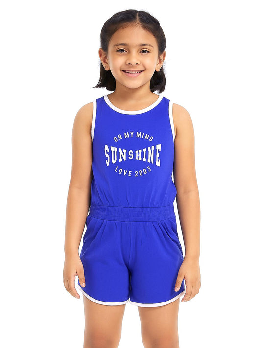 Girls Sleeveless Dungaree