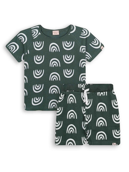 Girls Printed Shorty Set