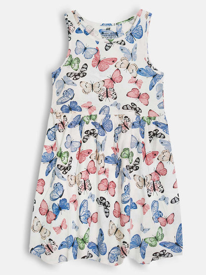 Girls Printed Dress Mixed