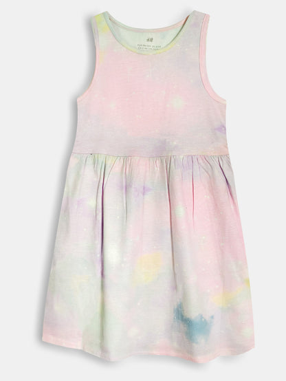 Girls Printed Dress Mixed