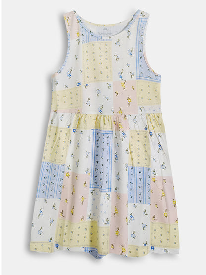 Girls Printed Dress Mixed