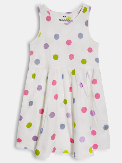 Girls Printed Dress Mixed