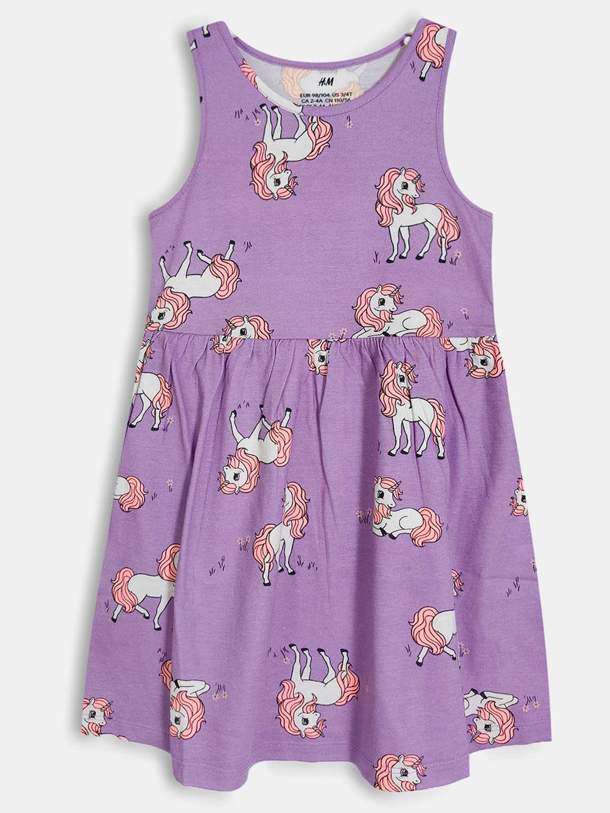 Girls Printed Dress Mixed