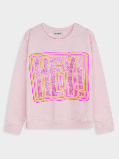 Girls Printed Pullover Sweatshirt