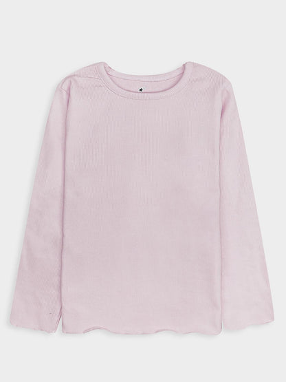 Girls Ribbed Long Sleeve Top