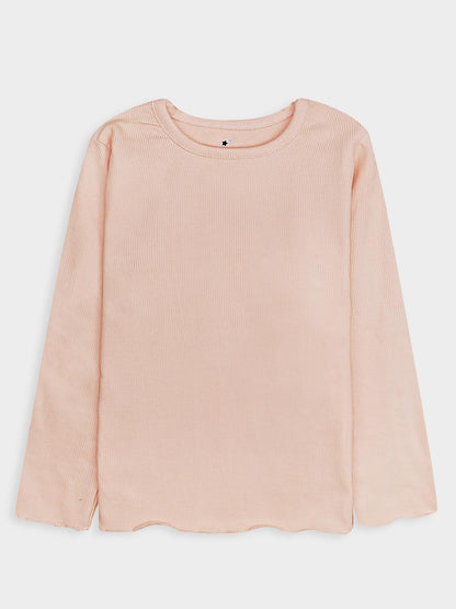 Girls Ribbed Long Sleeve Top