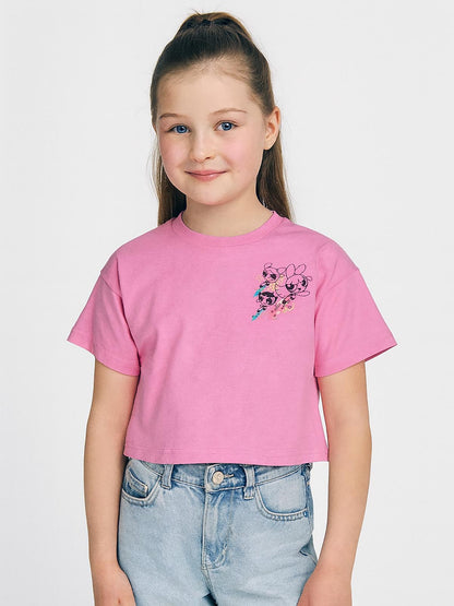 Girls Printed Crop Top