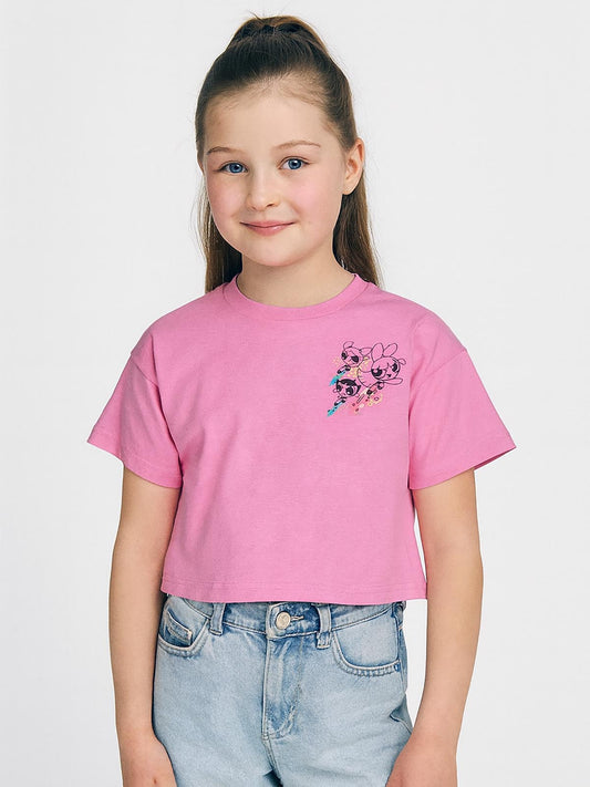 Girls Printed Crop Top