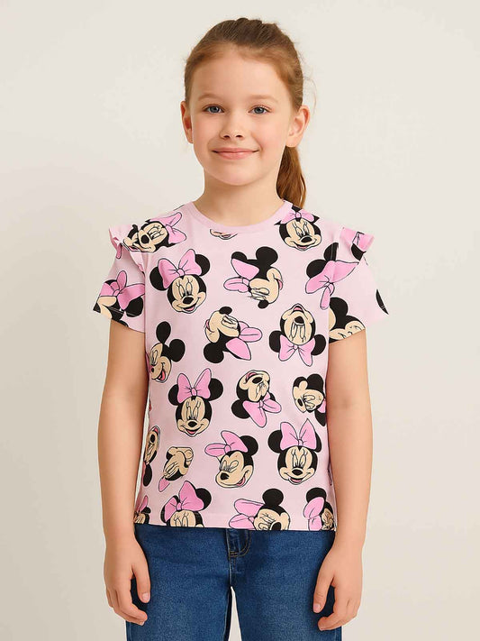 Girls Pink AOP T-Shirt