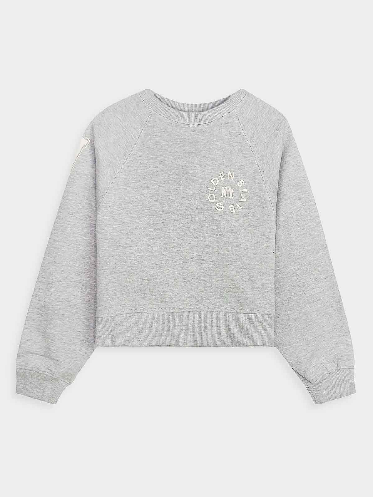 Girls Grey Pullover Fleece Sweartshirt
