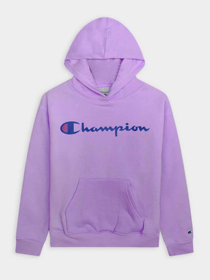 Older Girls Hooded Pullover Lilac Jogging Set