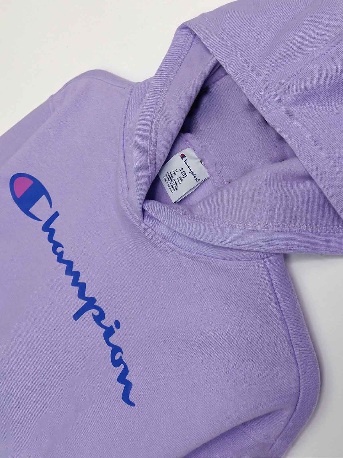 Older Girls Hooded Pullover Lilac Jogging Set