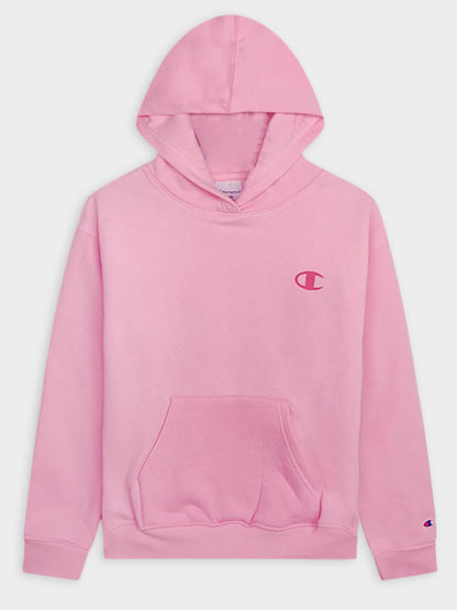 Older Girls Hooded Pullover Pink Jogging Set