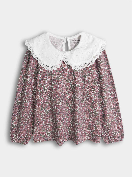 Girls Crpchet Collar Top