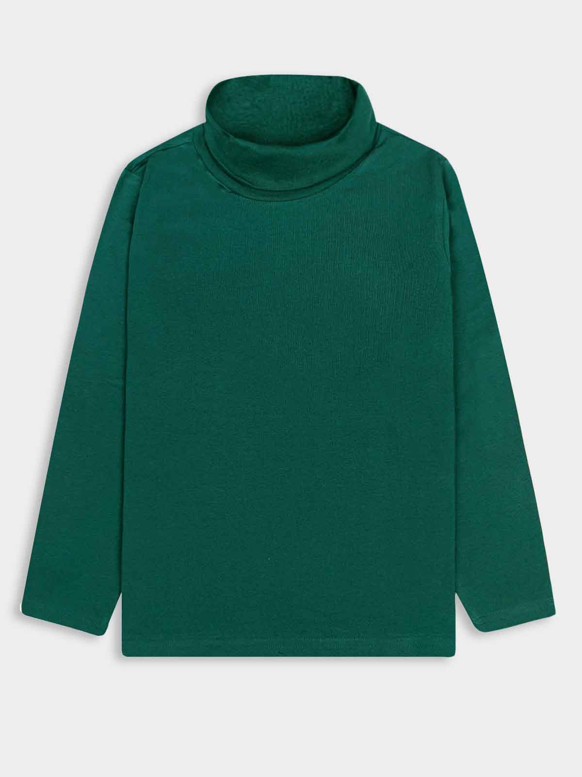 Girls Turtle Neck Green Top