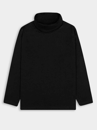 Girls Turtle Neck Black Top