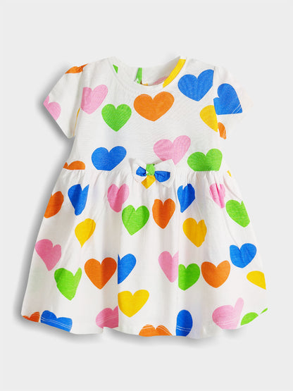 Baby Girls Heart AOP Dress