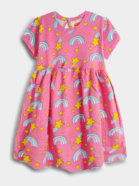 Girls Rainbow AOP Dress