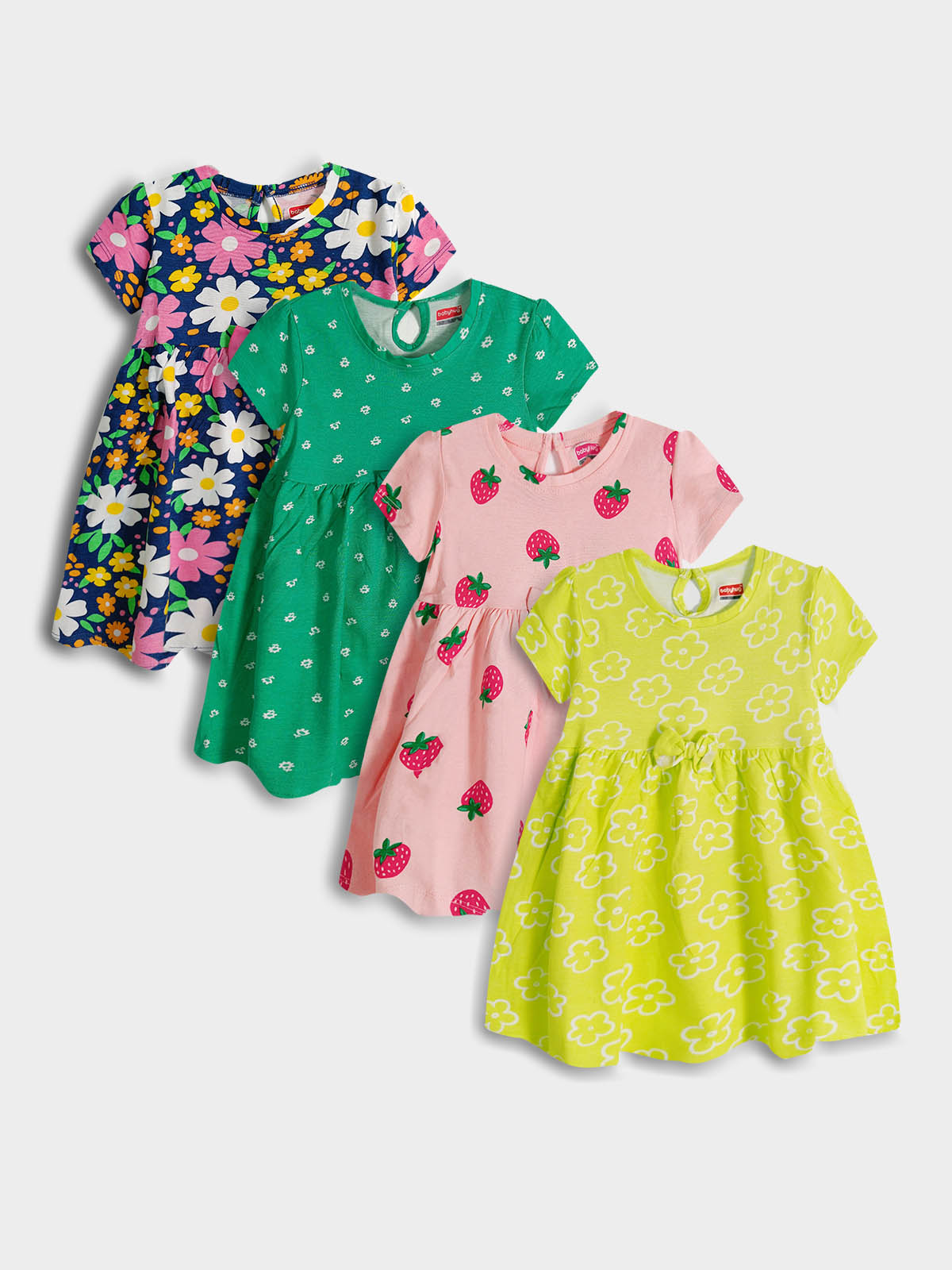 Girls Printed Dress Mixed