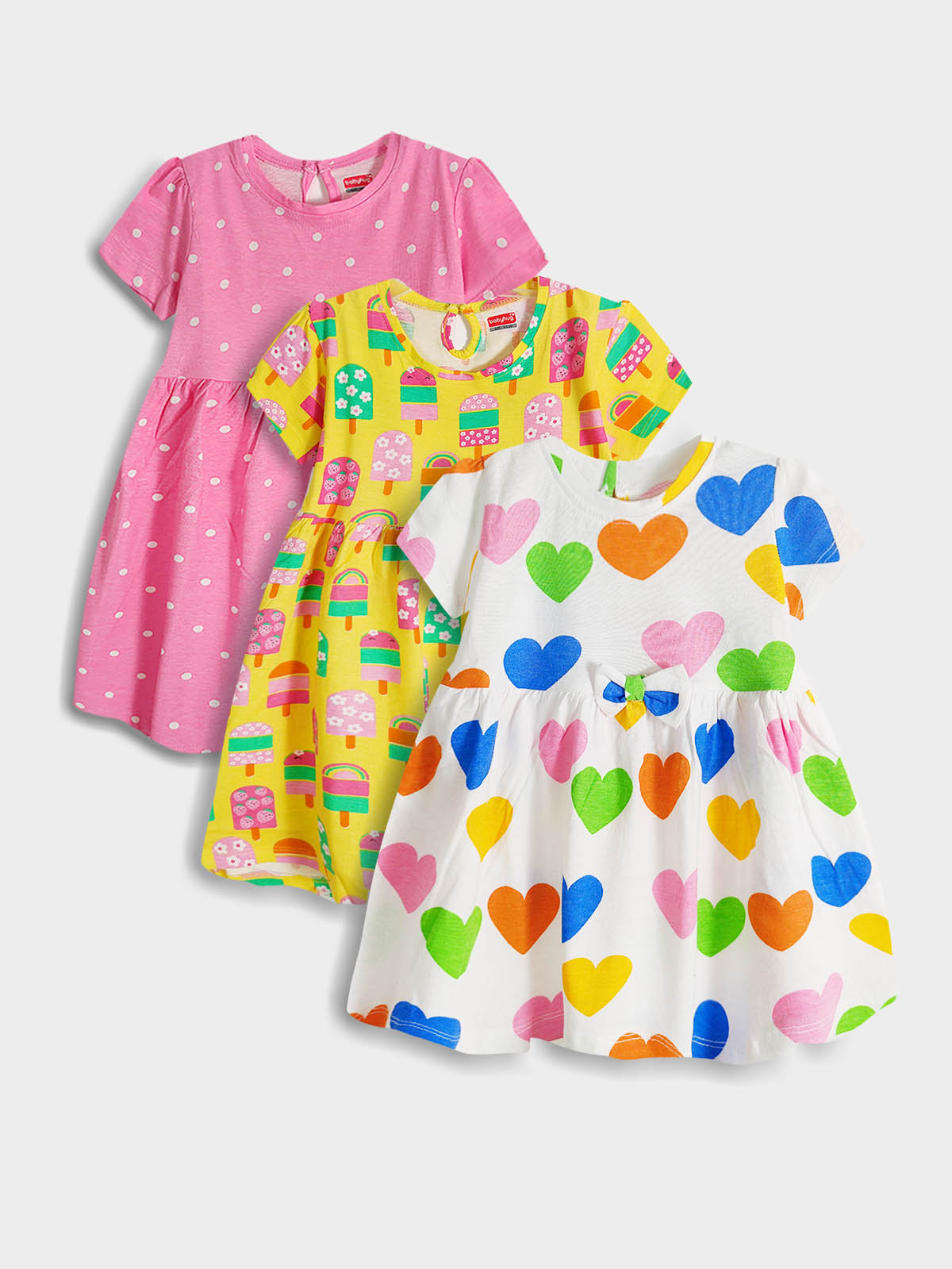 Girls Printed Dress Mixed