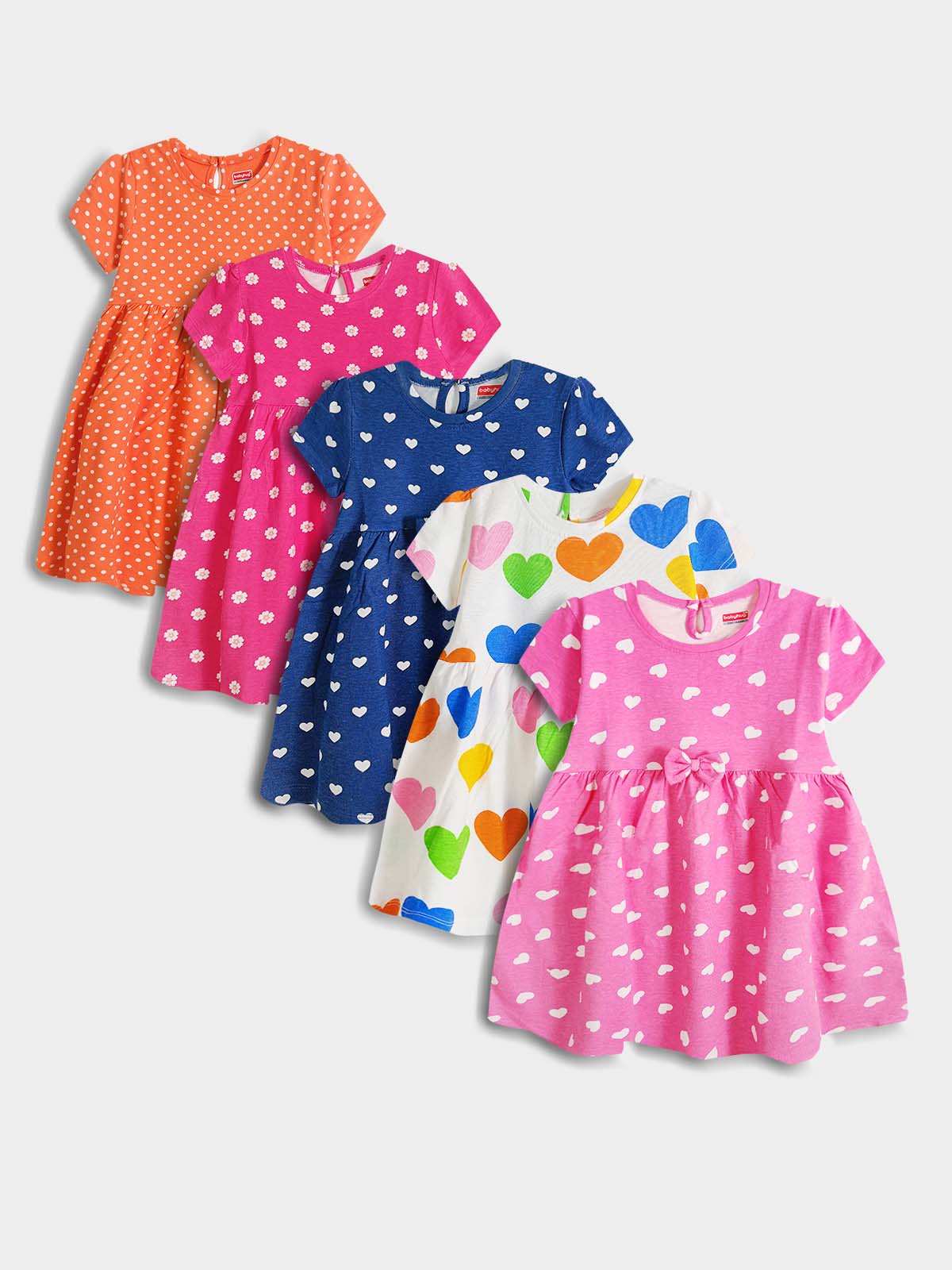 Girls Printed Dress Mixed