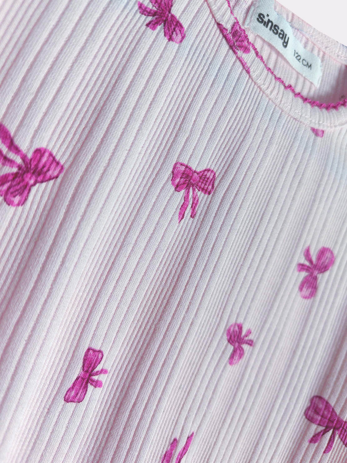 Girls Drop Needle Short Sleeve Top